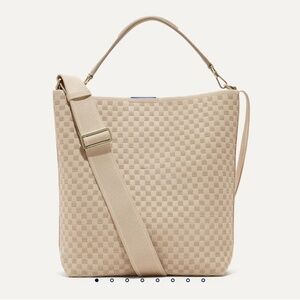 Rothy's Tan Checkered Bag